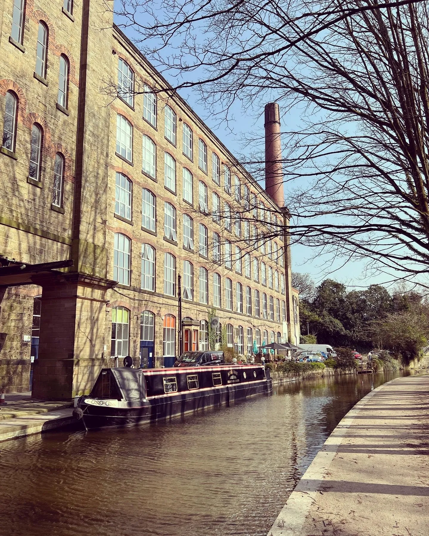 Mill building beside a canal
